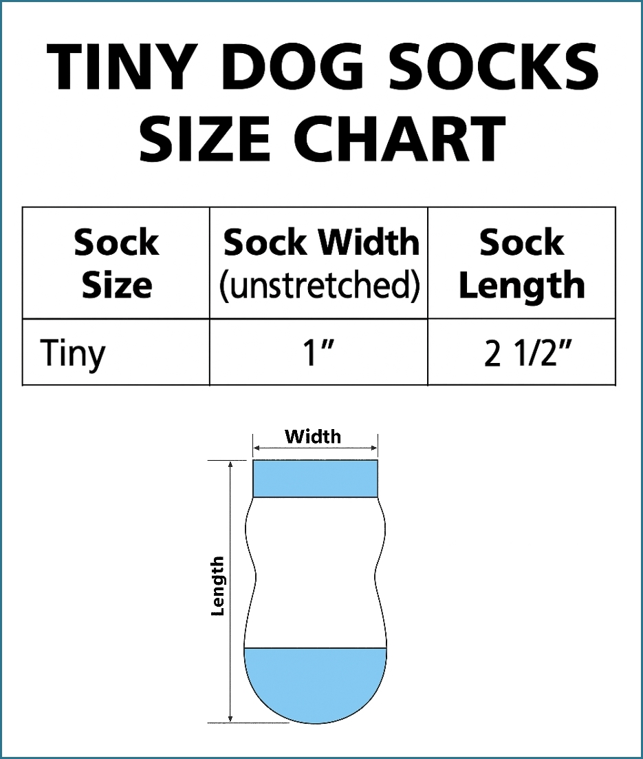 Dog Socks Size Chart